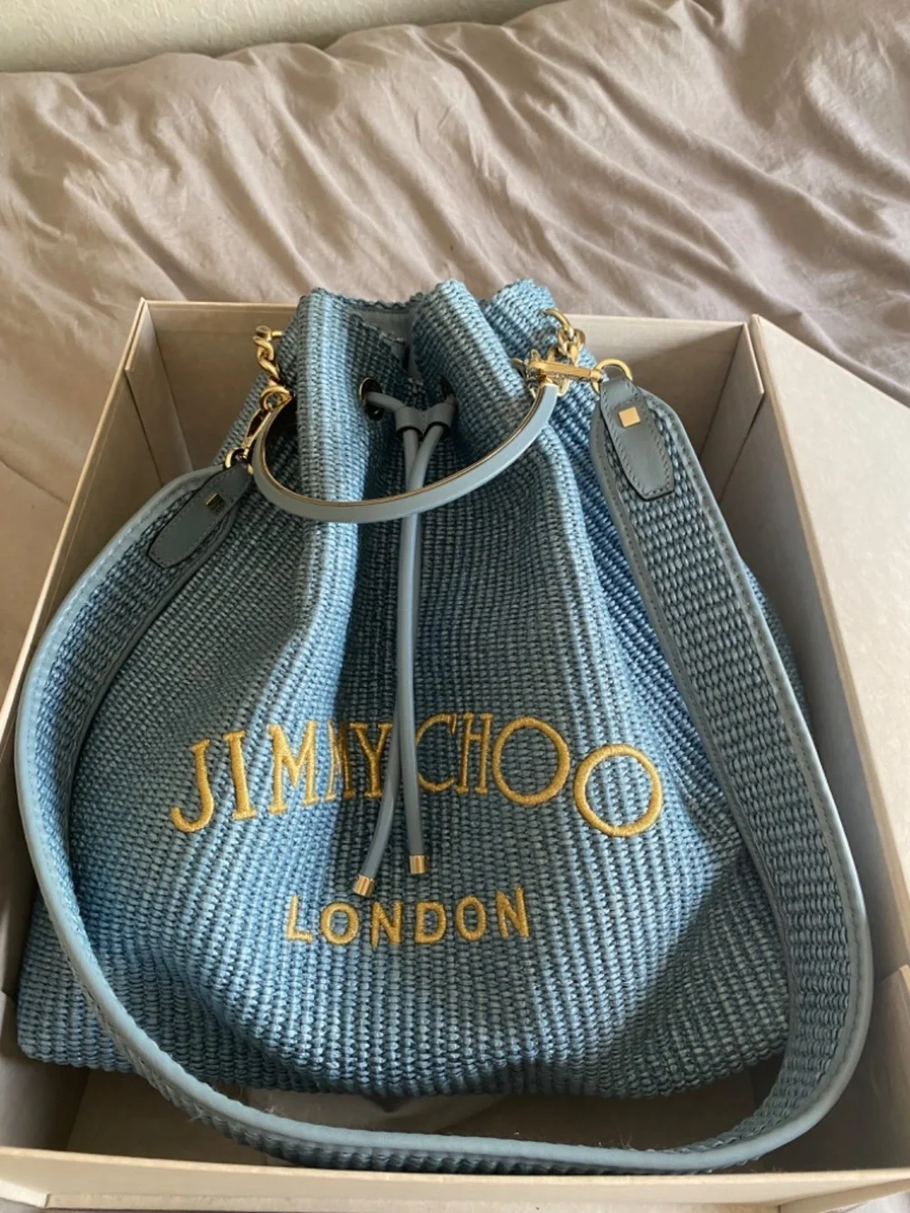 Jimmy Choo Bon Bon bucket bag. Maxi